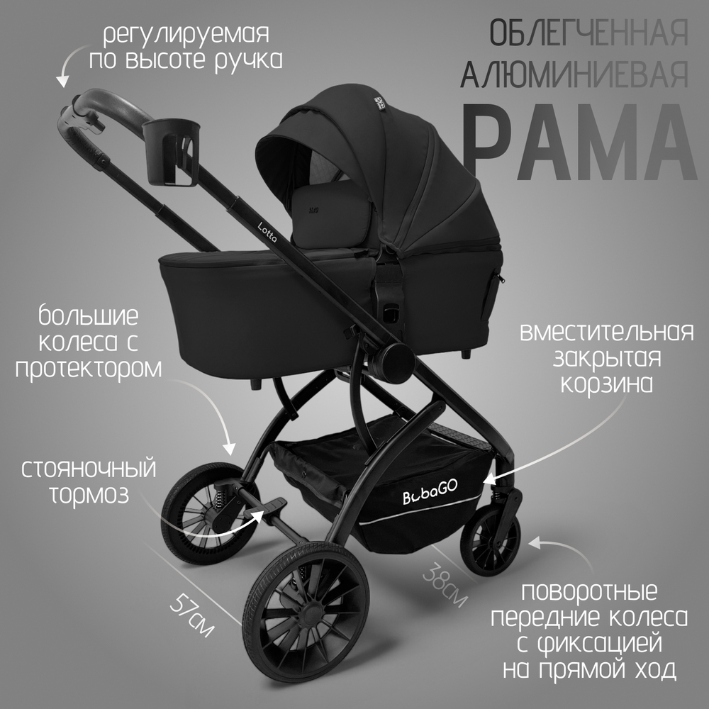 Модульная коляска BubaGO Lotta Thermo 3в1