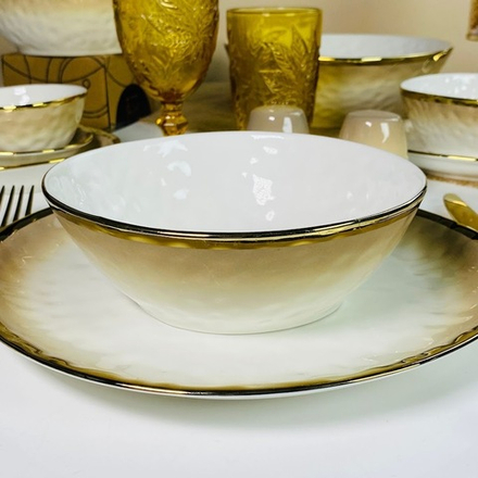 Lenardi 122-135 Набор из 2 салатников 17,5х17х6,5см TORONTO CREAM в под.уп.(х16)Фарфор