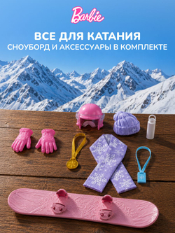 Кукла подвижная Barbie Сноубордистка