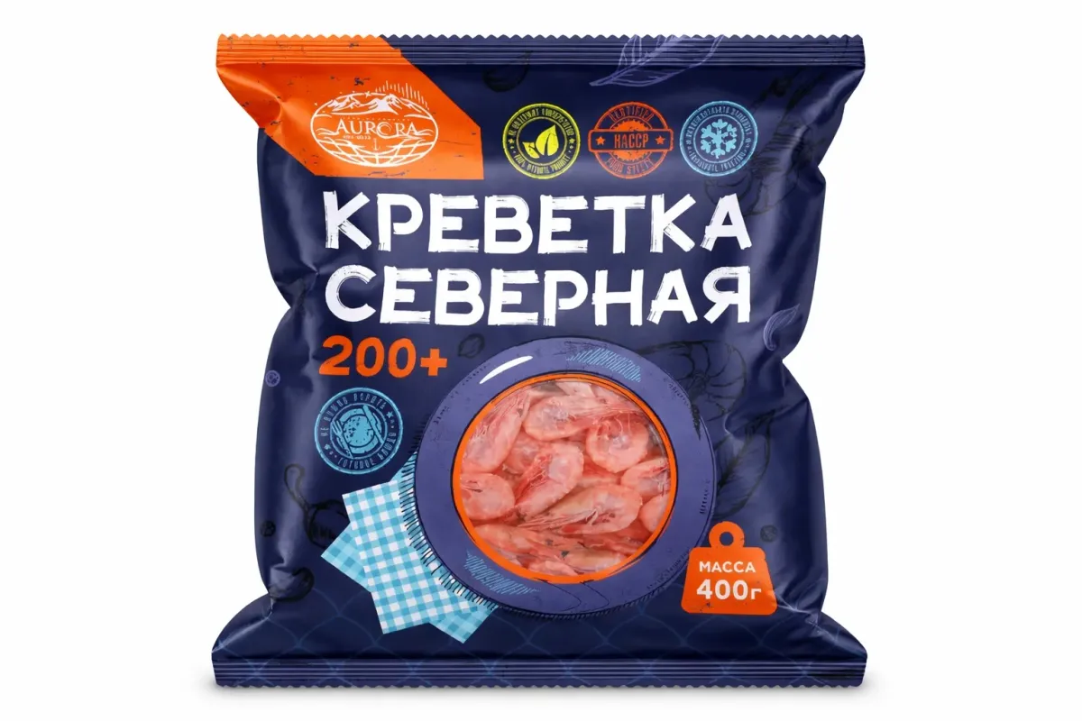 Креветки Северные 200+, 400г