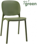 Стул пластиковый Scab Design Hug Go Green, оливковый