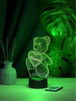Ночник "Мишка с именем Айшат" - подарок девушке