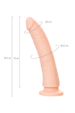 Фаллоимитатор RealStick Silicone Bradley C, силикон, телесный, 18,5 см