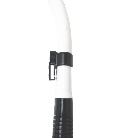 Трубка Marlin DRY LUX (прямая гофра) WHITE/BLACK