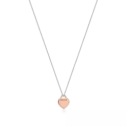 Подвеска из розового золота 18к (750 проба) на серебряной цепочке, Tiffany💝Эксклюзив