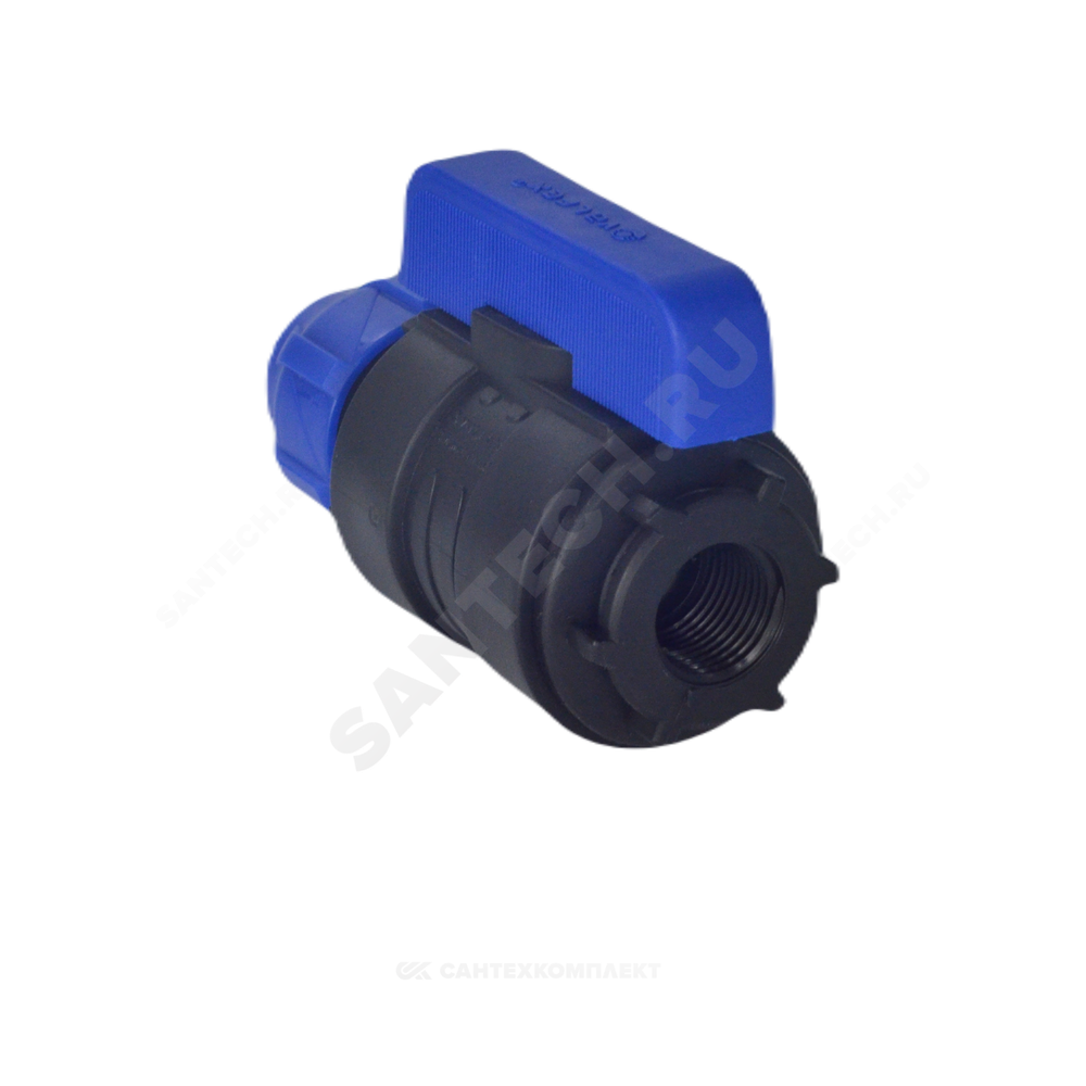 Кран шаровой компрессионный ПЭ Дн 50х1 1/4" ВР Ру16 VALFEX 1210012550114