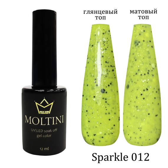 Гель-лак Moltini “Sparkle” 012, 12 ml