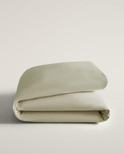 ZARA HOME САТИНОВЫЙ ПОДОДЕЯЛЬНИК, ЗЕЛЕНЫЙ