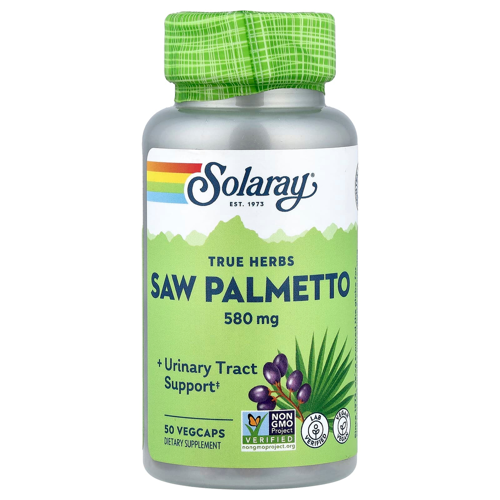 Solaray, True Herbs, сереноя, 580 мг, 50 растительных капсул