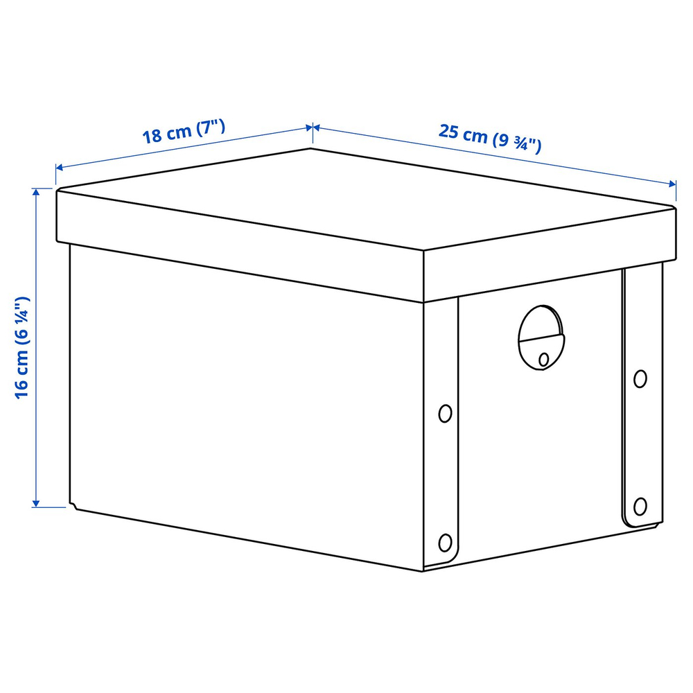 IKEA GÄRDESGÅRD  (ИКЕА ГЭРДЕСГОРД)  -  Коробка с крышкой - натуральный 18x25x16 см