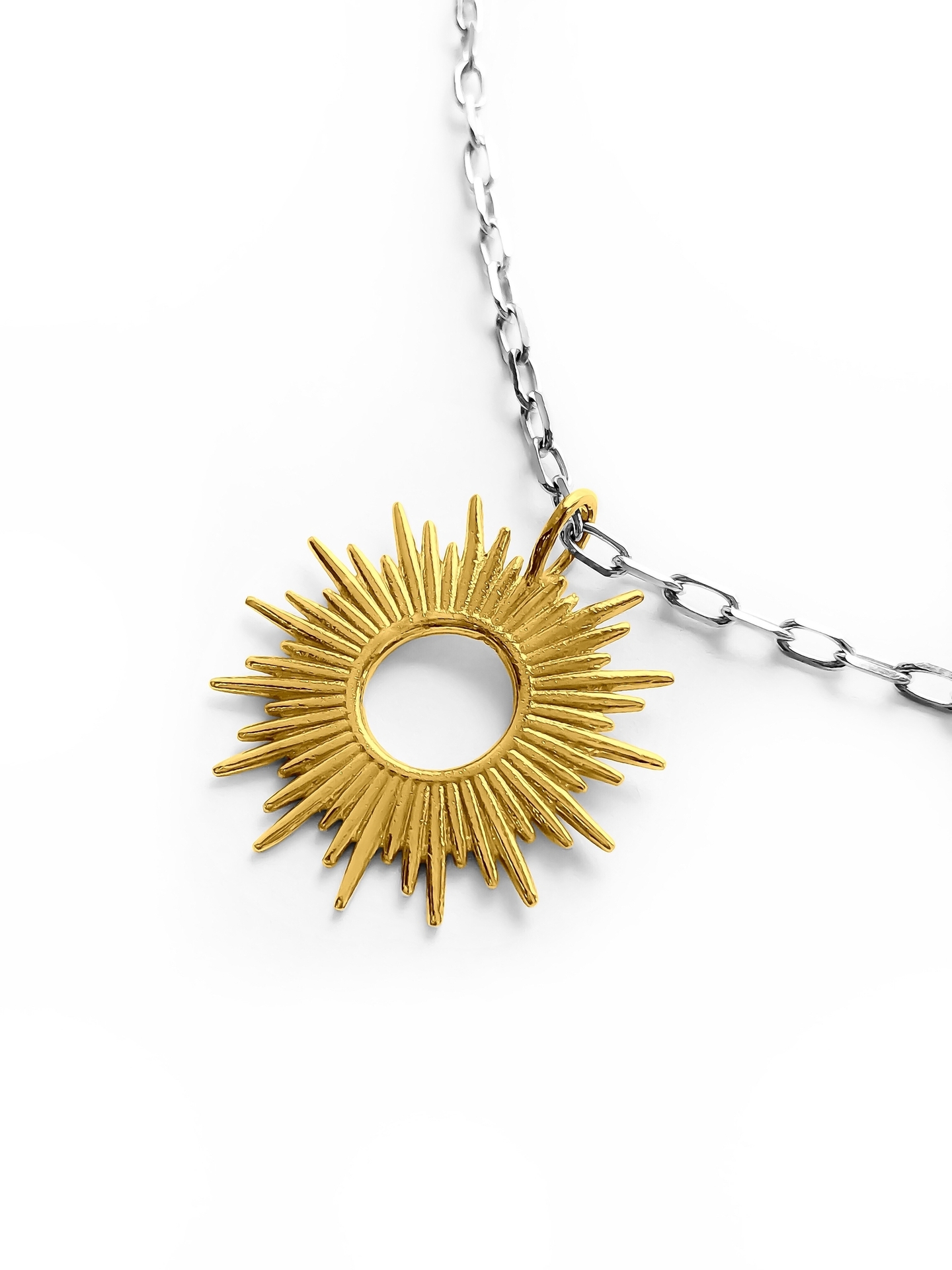 Колье Солнце, позолота / Helios gold