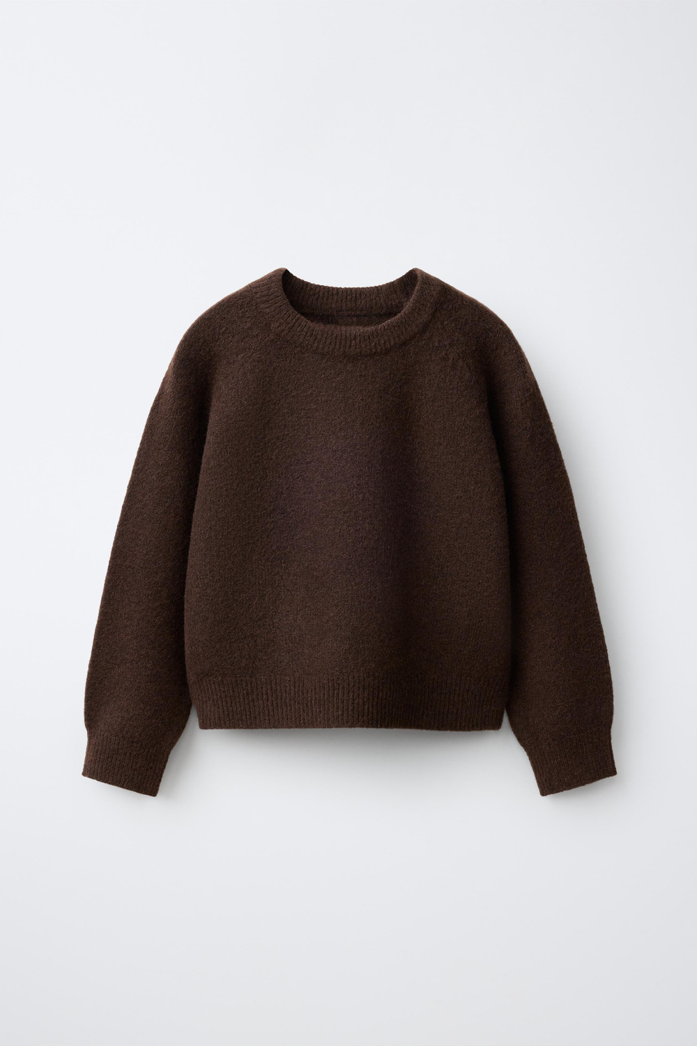 ZARA ОДНОТОННЫЙ СВИТЕР, КОРИЧНЕВЫЙ