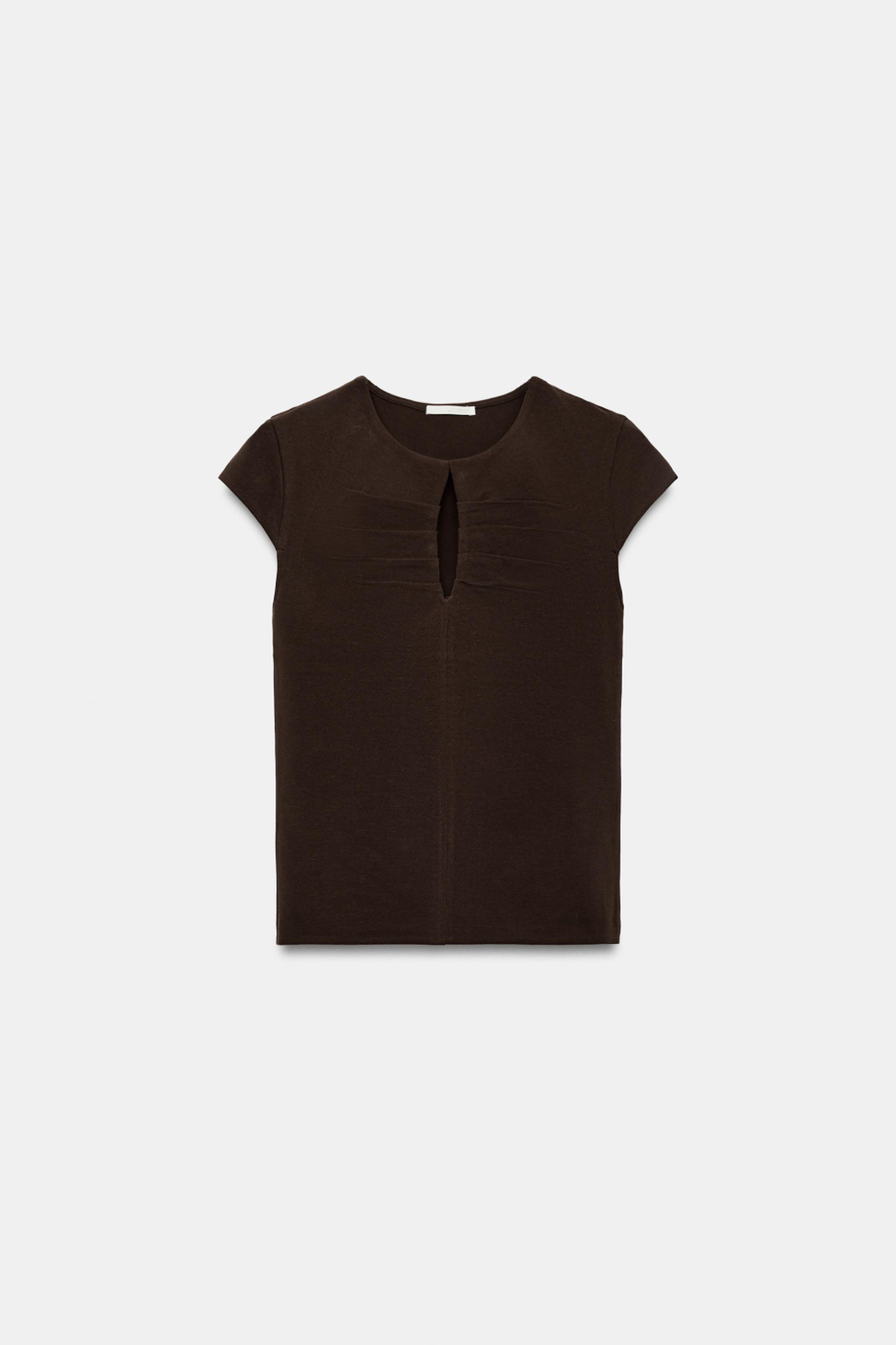 ТОП С ВЫРЕЗОМ И ДРАПИРОВКОЙ — ZARA