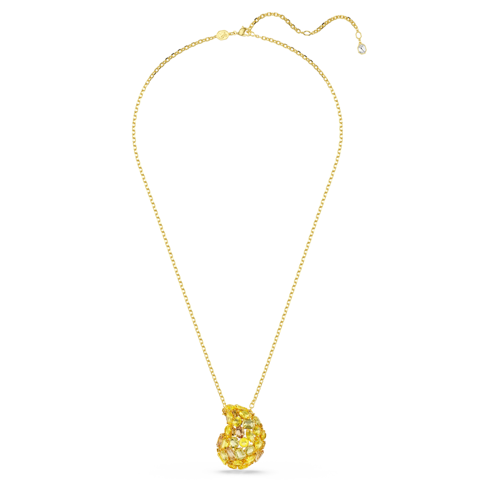 GEMA:PEND BROOCH YEL/GOS