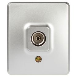 Розетка ЭРА Эксперт 11-3201-03 TV одиночная IP20 ОУ алюминий | Эра Эксперт