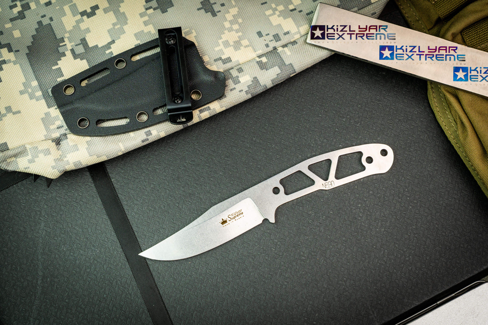Туристический нож Asket N690 StoneWash Skeleton