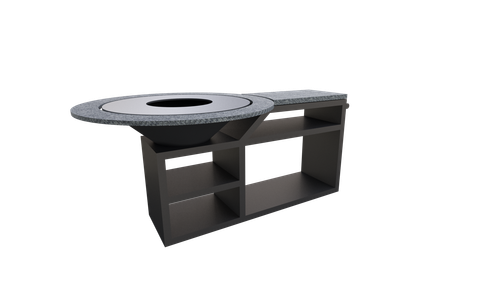 Дровяной гриль-очаг Elbrus Grill Памир 1000 Pro со столешницей из натурального камня