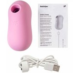 Вакуумный стимулятор клитора с вибрацией  Satisfyer Cotton Candy лиловый