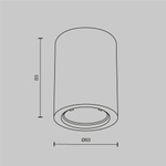 Потолочный светильник Technical C001CL-GU10-W