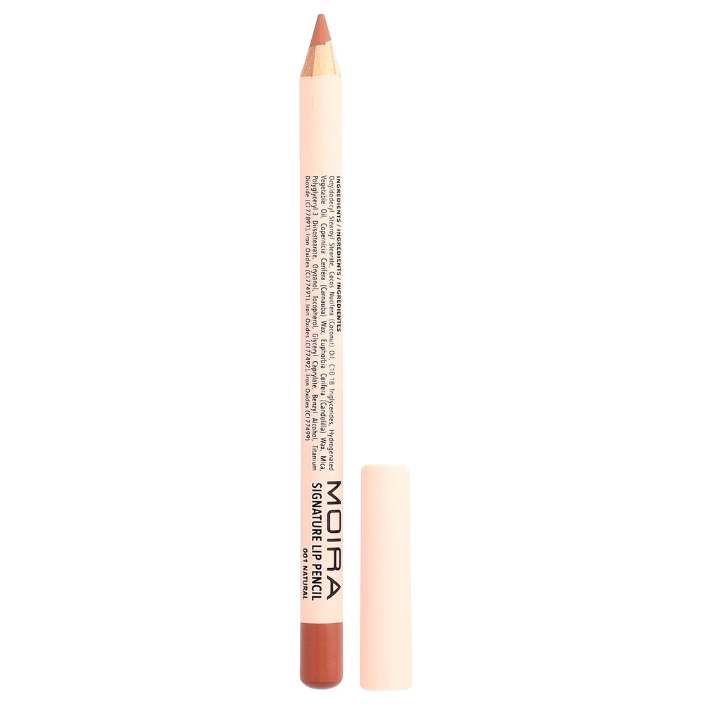 Moira Beauty, фирменный карандаш для губ, оттенок 001 натуральный, 1,1 г (0,04 унции)