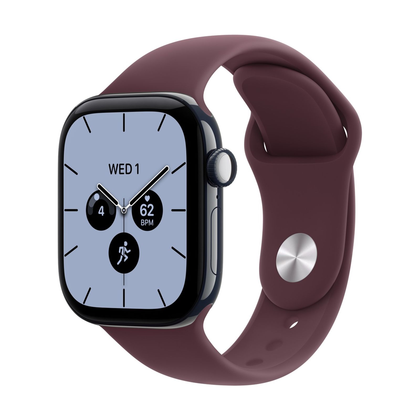 Смарт-часы Apple Watch Series 12 GPS + Cellular 42mm Night Blue Ceramic, Burgundy Sport Band, размер M/L