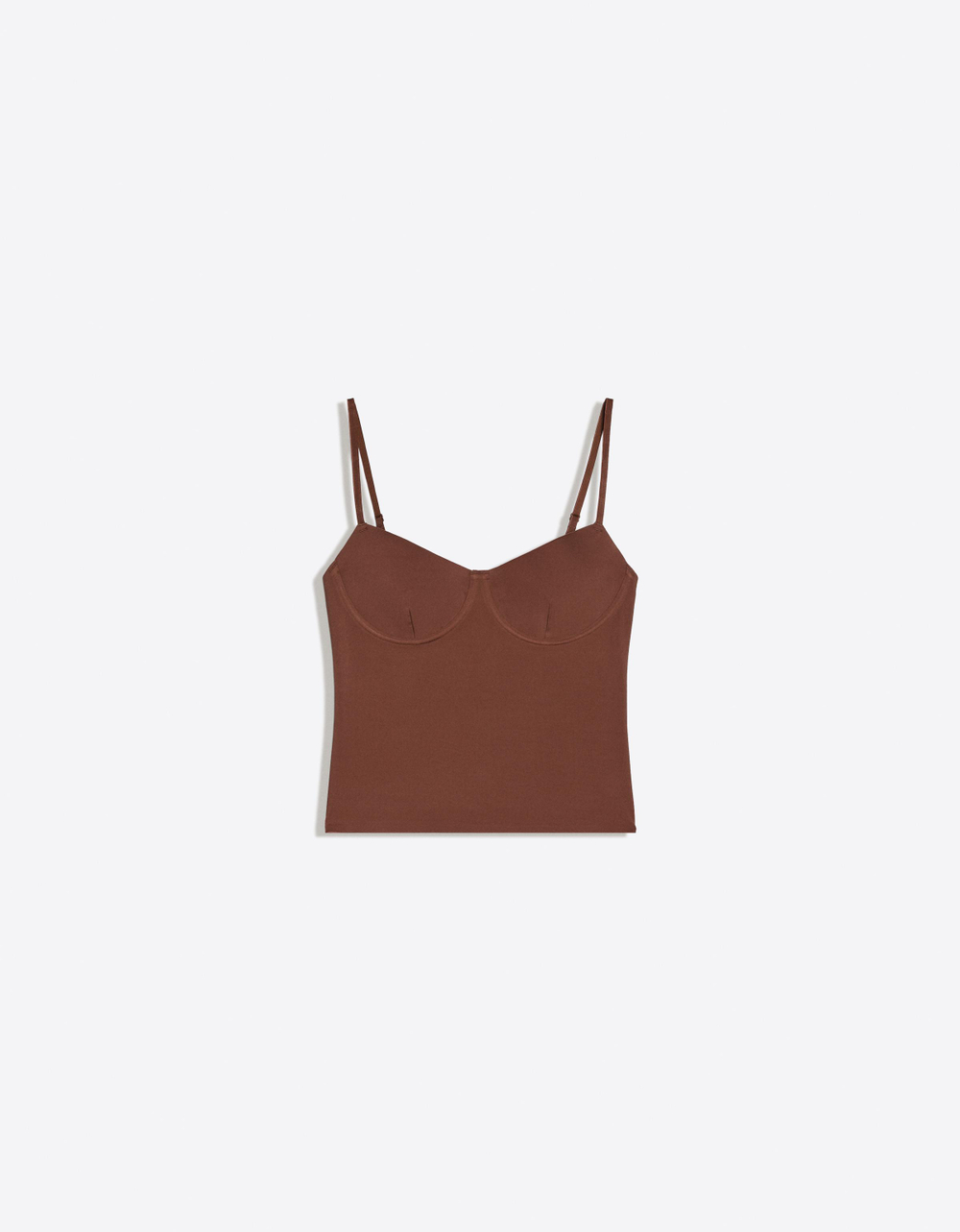 Женский облегающий топ на бретелях - BERSHKA