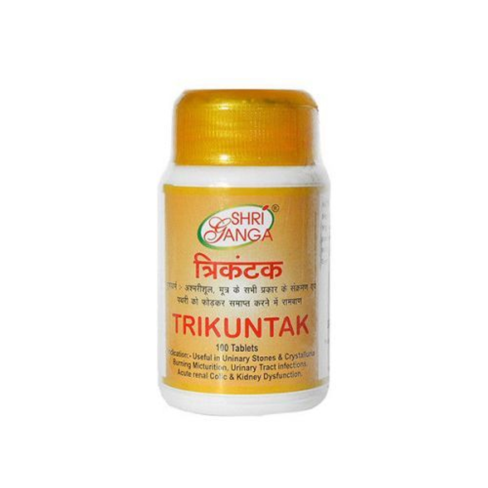 Shri Ganga Trikuntak Трикунтак усиливает функцию почек, растворяет и удаляет камни, 100 таб