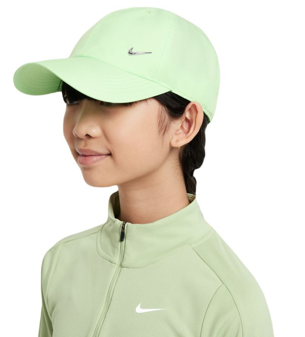 Теннисная кепка Nike Kids Dri-Fit Club Unstructured Metal Swoosh Cap - зеленый
