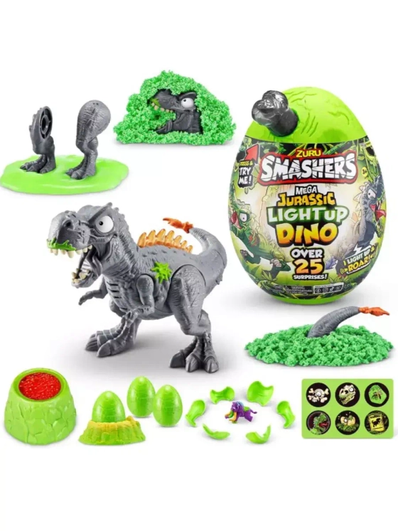 Игрушка сюрприз яйцо Зуру Smashers Jurassic Lightup Dino