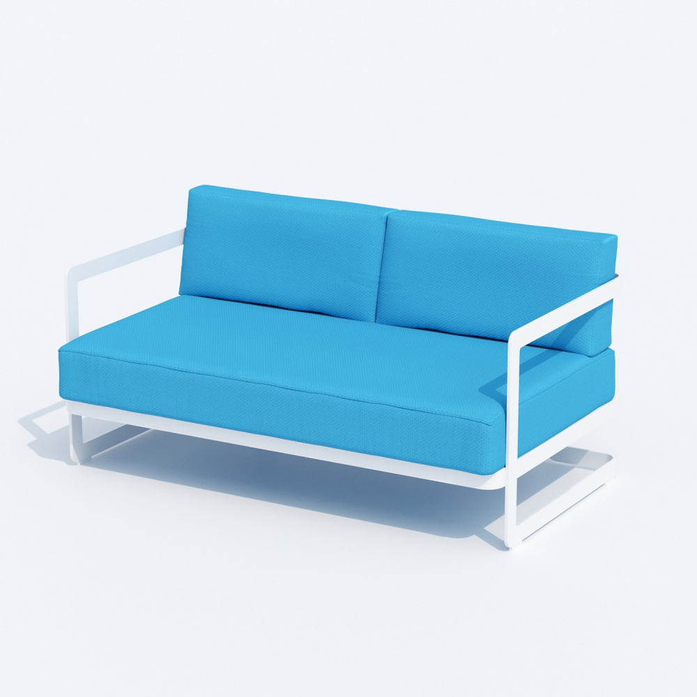 Лаунж зона Ideal Patio СИЛЕНА голубая - белый каркас