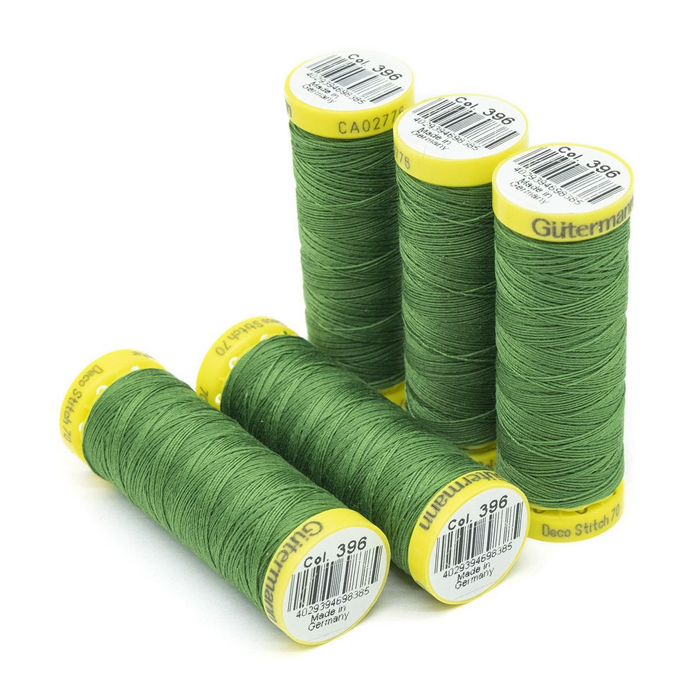 Нитки отделочные Gutermann Deco Stitch 70 (70 метров), 5 кат. | 396 ярко-зеленый