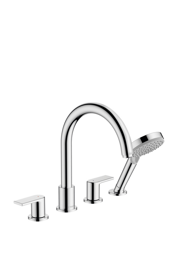 Смеситель на борт ванны Hansgrohe Vernis Shape на край ванны, на 4 отверстия 71459000