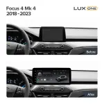 Магнитола для Ford Focus 4 2018-2024+ - Teyes LUX ONE 360 монитор 12.3" 2K QLED на Android 10, Быстрая, CarPlay, 4G SIM-слот, 4 камеры в комплекте