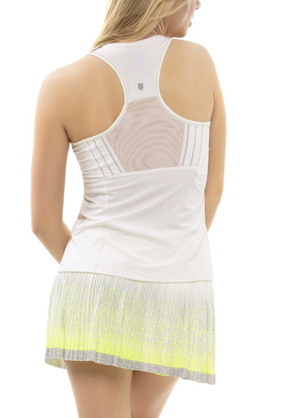 Женский топ теннисный Lucky in Love Nice To Pleat You Del 1 Center Line Tank W - white
