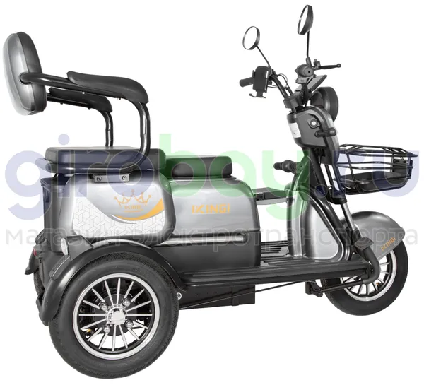 Электроскутер IKINGI SIBTRIKE 1000W (60V/25Ah) - Серый фото №13