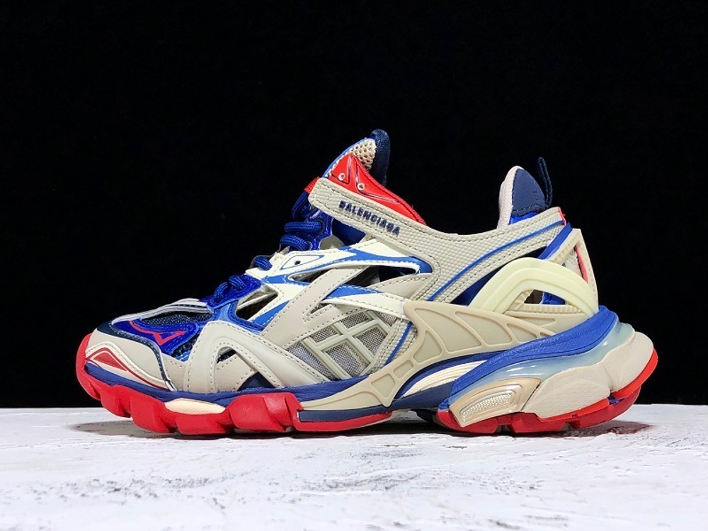 Купить Balenciaga Track.2 Beige Blue Red