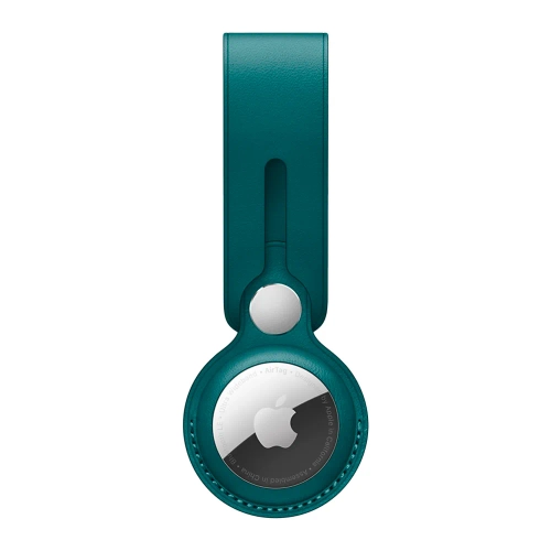 Кожаный брелок-подвеска Apple Leather Loop для AirTag, Forest Green (Зеленый лес)