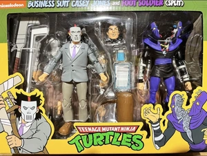 Фигурка NECA TMNT Business Suit Casey Jones vs Foot Soldier (Split) Two Pack