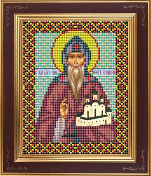 Набор для вышивания бисером Galla Collection, Икона Св. Олег 12х15 см