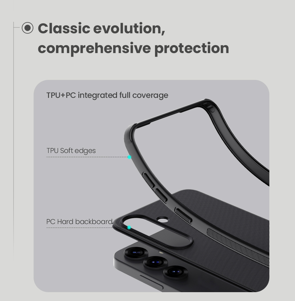 Усиленный защитный чехол от Nillkin для Samsung Galaxy S25+ Плюс, серия Super Frosted Shield Pro