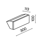 Уличный настенный светодиодный светильник Maytoni Brick O436WL-L20GF3K