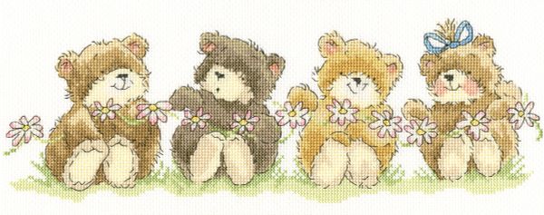 Набор для вышивания нитками Bothy Threads, Daisy Chain, 33х12 см