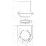 Стакан для зубных щеток Cezares Liner LINER-TUMS-01 Хром
