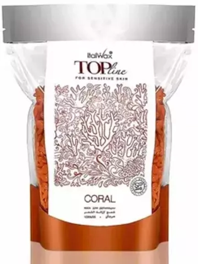 Воск горячий (пленочный)  ITALWAX Top Line  Coral (Коралл)  гранулы 750 гр*10