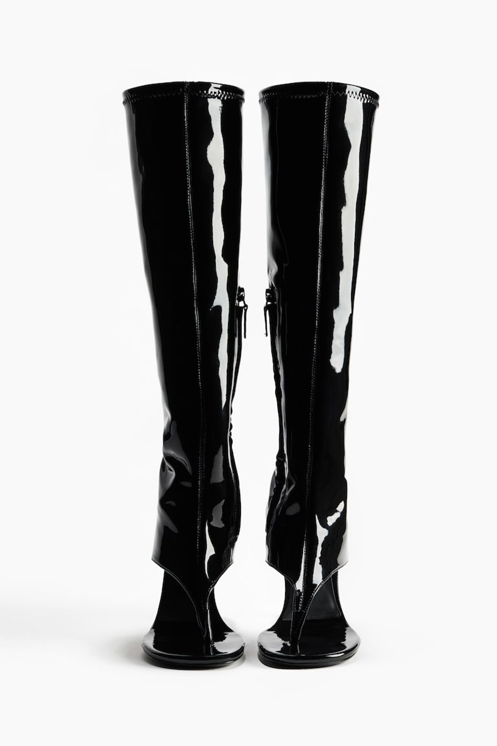 H&M X WARDROBE.NYC Высокие сапоги из лакированной кожи, черный