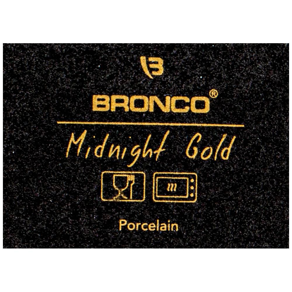 ТАРЕЛКА С РУЧКАМИ BRONCO "MIDNIGHT GOLD" 20,5*16*2,5 СМ (КОР=48ШТ.)