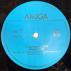 Виниловая пластинка Сборник – 1. Jazztage Der DDR - Weimar 1985 LP