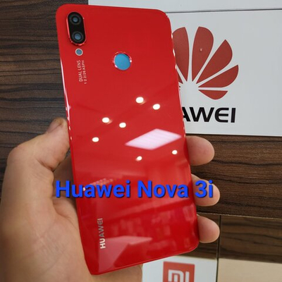 Крышка для Huawei Nova 3i (заднее стекло) "хорошее качество" цвет: красный
