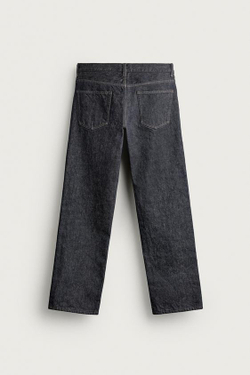 ZARA ДЖИНСЫ STRAIGHT FIT С НИЗКОЙ ПОСАДКОЙ, СИНИЙ