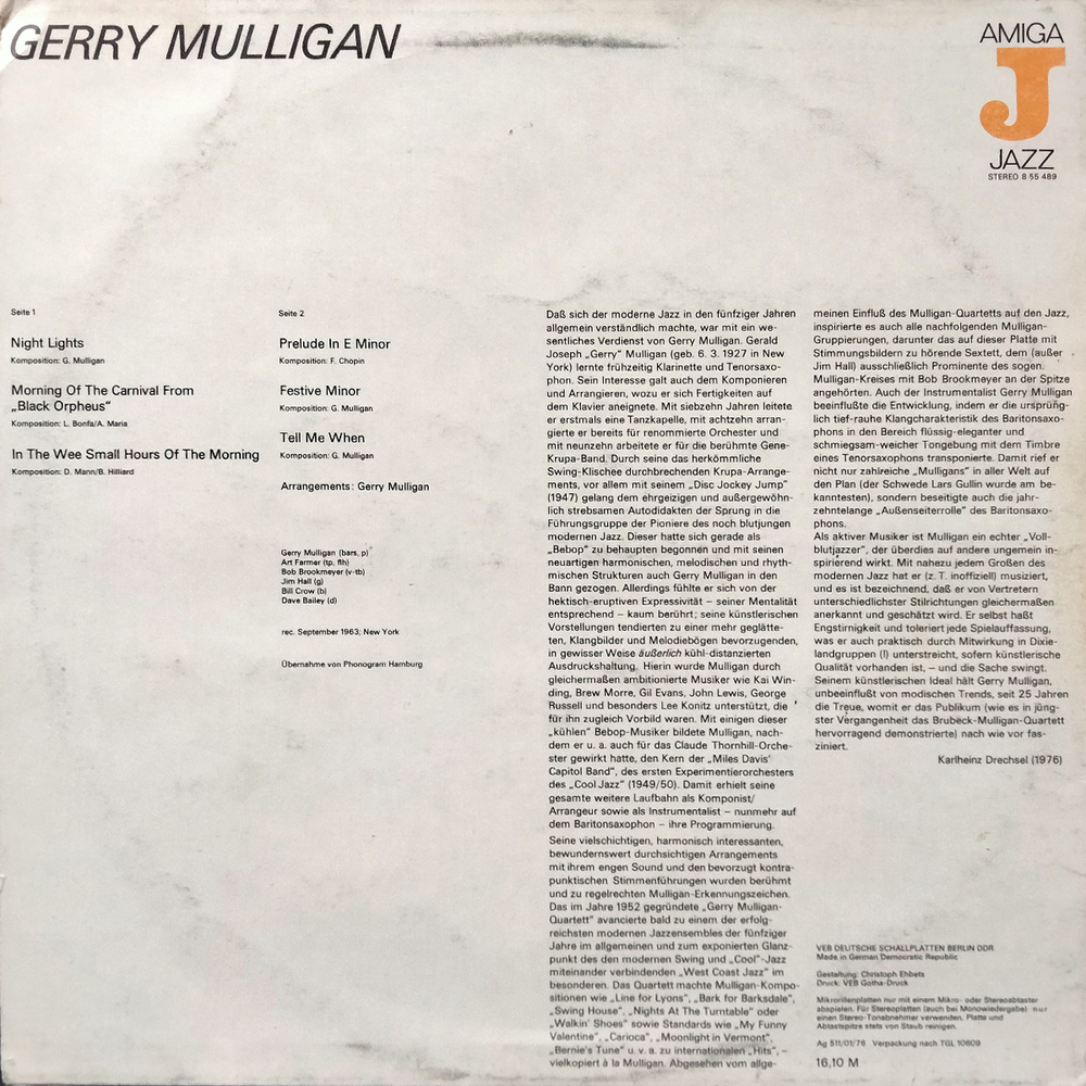 Gerry Mulligan / Gerry Mulligan (LP)